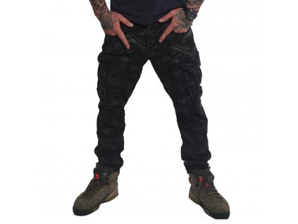 Yakuza cargo nohavice pánske ARMORY ALLOVER SLIM CPB 22063 Black