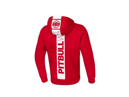 Pitbull West Coast HILLTOP 23 mikina na zips s kapucňou red