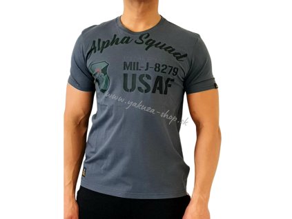 Alpha Industries Alpha Squad T greyblack tričko pánske