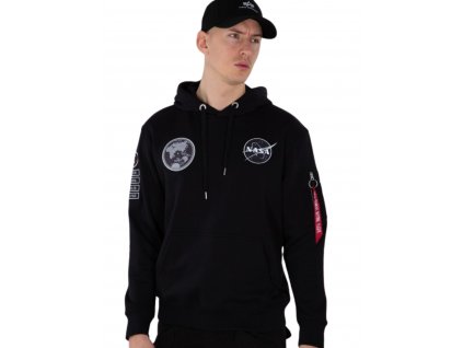 Alpha Industries pánska mikina NASA VOYAGER Hoody black black