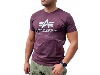Alpha Industries Basic T Shirt Deep Maroon tričko pánske