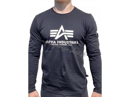 Alpha Industries Basic T LS pánske tričko s dlhým rukávom black
