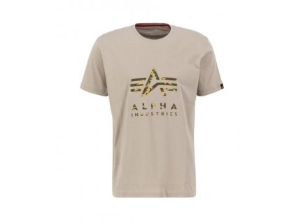 Alpha Industries tričko pánske CAMO PP T vintage sand