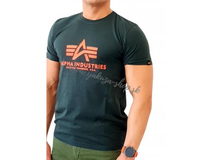 Alpha Industries Basic T Shirt Dark Petrol tričko pánske
