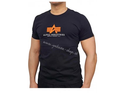 Alpha Industries Basic T RUBBER tričko pánske black 1