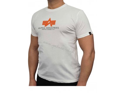 Alpha Industries Basic T RUBBER tričko pánske white 1