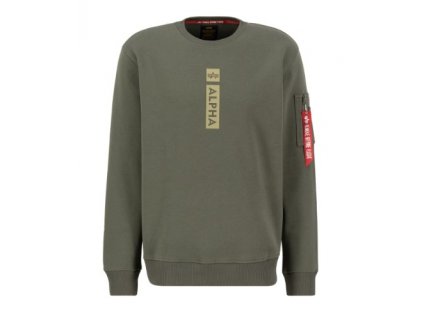 Alpha Industries RP Sweater dark olive mikina pánska bez kapucne