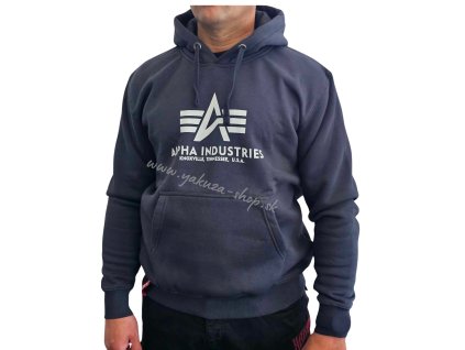 Alpha Industries Basic Hoody pánska mikina Navy 1