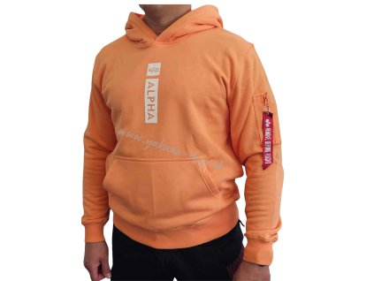 Alpha Industries ALPHA PP Hoody pánska mikina tangerine 1