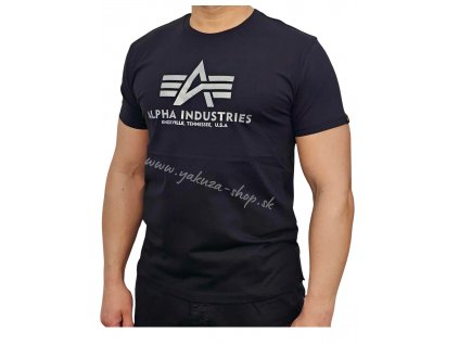 Alpha Industries Basic T CARBON tričko pánske black silver 1
