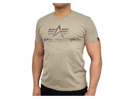 Alpha Industries Basic T CARBON tričko pánske vintage sand 1