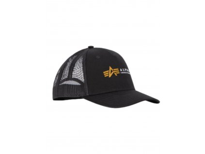 Alpha Industries Alpha Label Trucker Cap šiltovka black