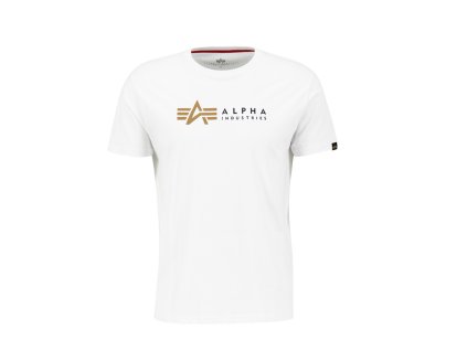 Alpha Industries LABEL T tričko pánske white