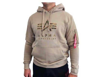 Alpha Industries Camo TPU Hoody pánska mikina vintage sand 1