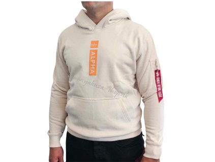 Alpha Industries ALPHA PP Hoody pánska mikina jet stream white