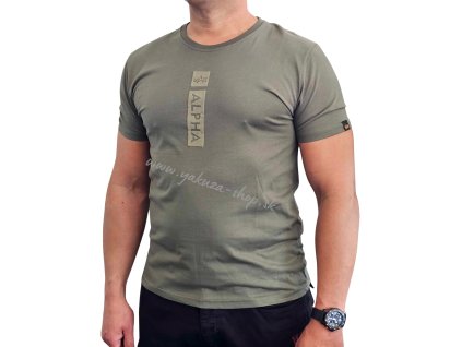 Alpha Industries tričko pánske Alpha PP T dark olive 1