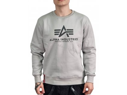 Alpha Industries mikina Basic Sweater pastel grey