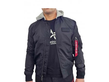 Alpha Industries pánska prechodná bunda MA 1 TT HOOD black 2