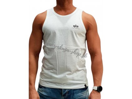 Alpha Industries Small Logo Tank tielko pánske white 1