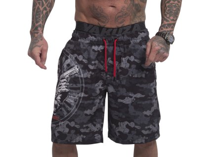 Yakuza plavkové šortky TROUBLE BSB 23058 camouflage grey