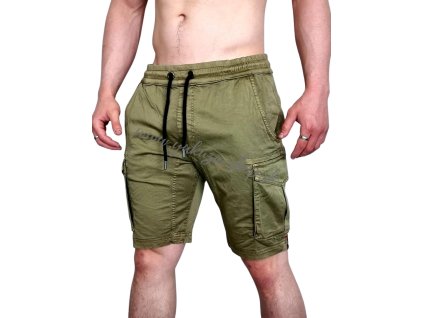 Alpha Industries Cotton Twill Jogger Short pánske šortky olive