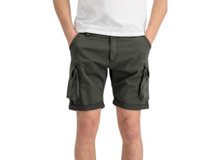 Alpha Industries pánske cargo šortky CREW SHORT greyblack 1