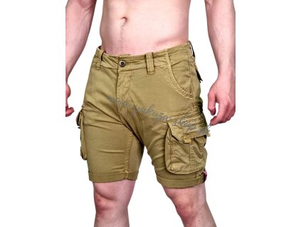 Alpha Industries pánske cargo šortky CREW SHORT sand