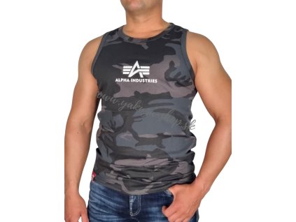 Alpha Industries BASIC TANK CAMO tielko pánske black camo