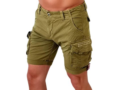 Alpha Industries pánske cargo šortky CREW SHORT Khaki