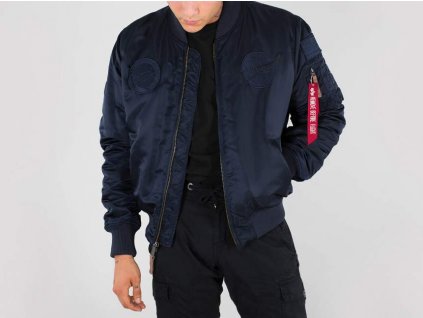 Alpha Industries MA-1 VF NASA bunda all rep blue