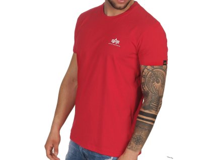 Alpha Industries Basic T Small logo Speed red tričko pánske