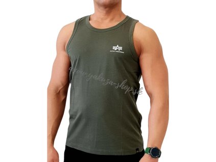 Alpha Industries Small Logo Tank tielko pánske dark olive