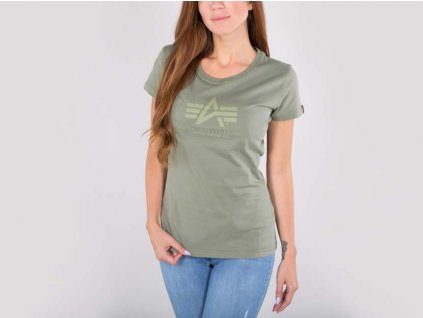Alpha Industries Logo T Wmn tričko dámske olive