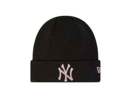 new era damska ciapka female women s essential cuff beanie blkpnk 1