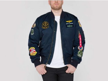 Alpha Industries MA-1 Pilot zimná bunda black rep blue ovd