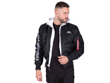 Alpha Industries zimná bunda MA 1 D Tec SE black white d