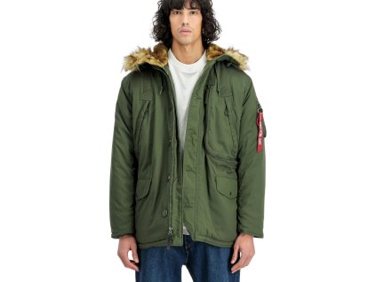 alpha industries polar jacket panska zimna bunda dark green d