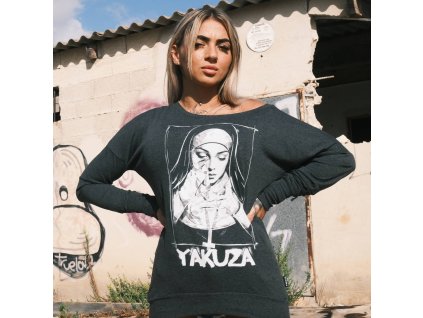 yakuza-damske-tricko-s-dlhym-rukavom-num-urban-glsb-25110-anthracit-meliert