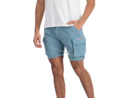 Alpha Industries pánske cargo šortky CREW SHORT greyblue