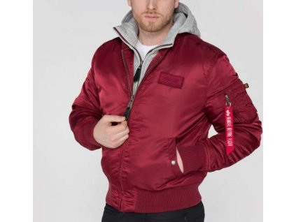 Alpha Industries zimná bunda MA-1 D-Tec burgundy