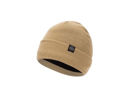 Pitbull West Coast zimná čiapka pletená SMALL LOGO sand