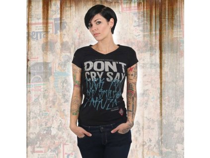 Yakuza SMILE V NECK dámske tričko GSB 13126 black
