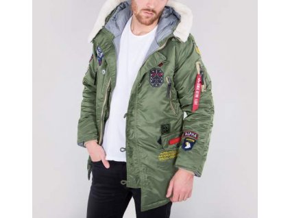 Alpha Industries N3B Patch zimná bunda sage green