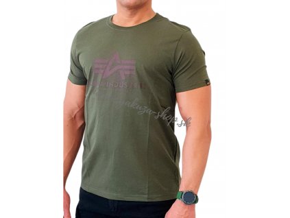 Alpha Industries Basic T Shirt Dark Green tričko pánske