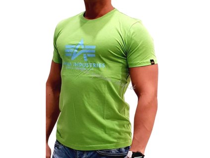 Alpha Industries Basic T Shirt Bright Green tričko pánske
