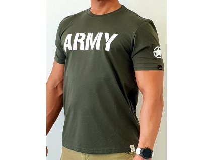 Alpha Industries ARMY T Dark Olive tričko pánske