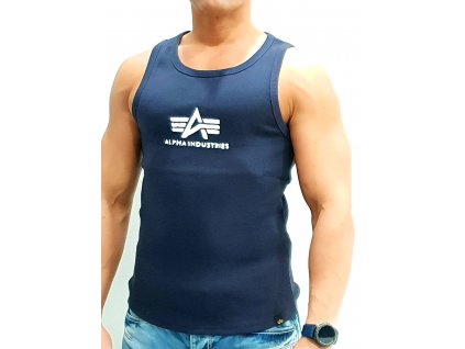 Alpha Industries Logo Tank tielko pánske rep blue