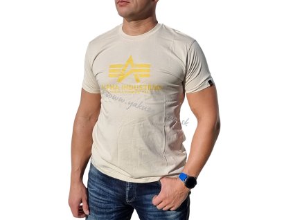 Alpha Industries Basic T Shirt Vintage White tričko pánske