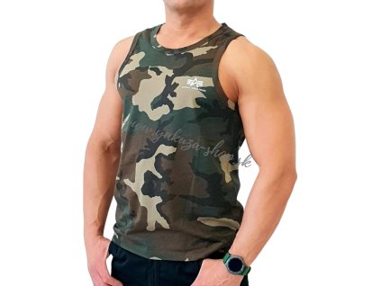 Alpha Industries Small Logo Tank tielko pánske woodl camo 65 1