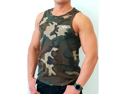 Alpha Industries Small Logo Tank tielko pánske woodl camo 65